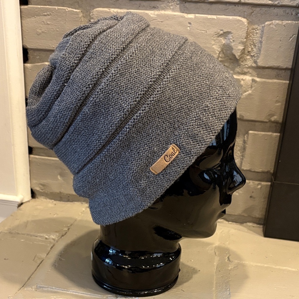 The‎ Cameron Oversized Wool & Cotton Beanie Grey by Coal